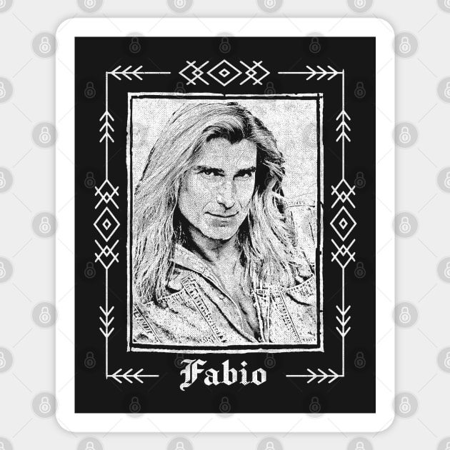 Fabio // 80s Style Punksthetic Design Sticker by DankFutura